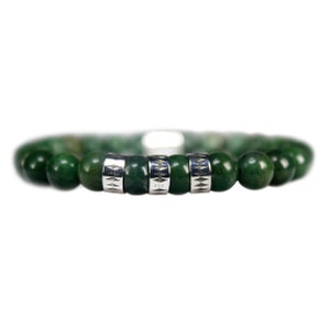 Bela Donaco Armband Luxus B8 afrikanische Jade oxidiertes Sterling Silber 780 Bild 3