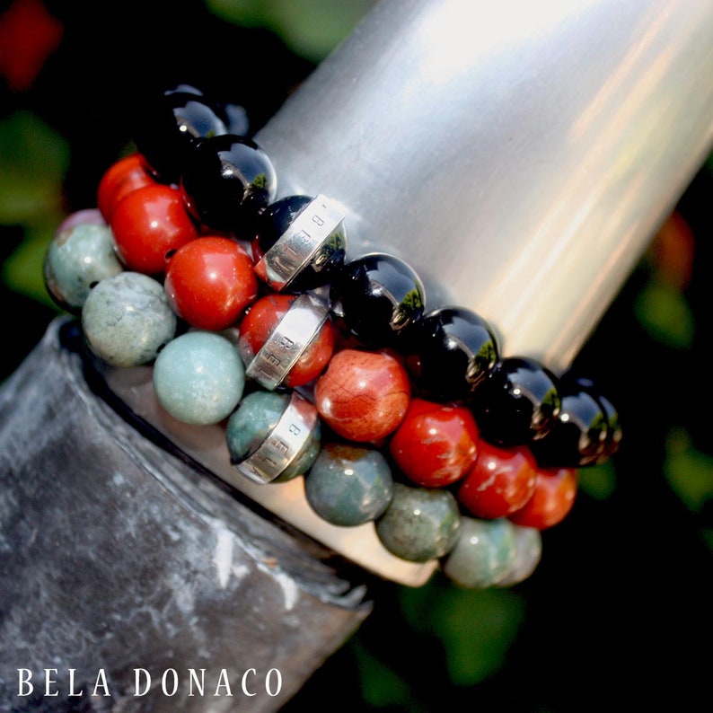 Bracelet Luxury B12 \u2013 Onyx \u2013 Sterling Silver Bela Donaco 770