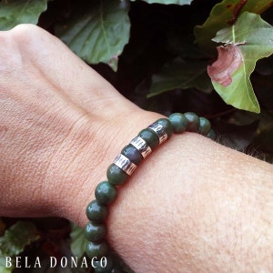 Bela Donaco Armband Luxus B8 afrikanische Jade oxidiertes Sterling Silber 780 Bild 5