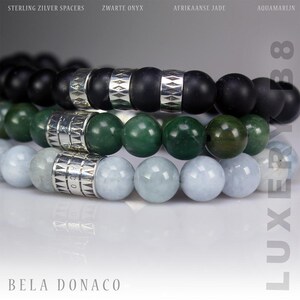 Bela Donaco Armband Luxus B8 afrikanische Jade oxidiertes Sterling Silber 780 Bild 7