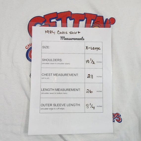 Vintage 1984 Chicago Cubs Ringer T Shirt Gettin' … - image 9
