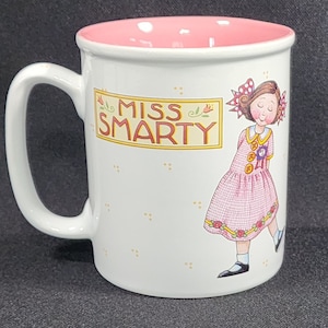 Vintage Mary Engelbreit ME Coffee Mug MISS SMARTY 12 Ounce