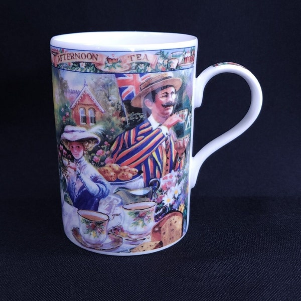James Sadler Vintage Fine Bone China Mug AFTERNOON TEA World of Tea Jim Mitchell