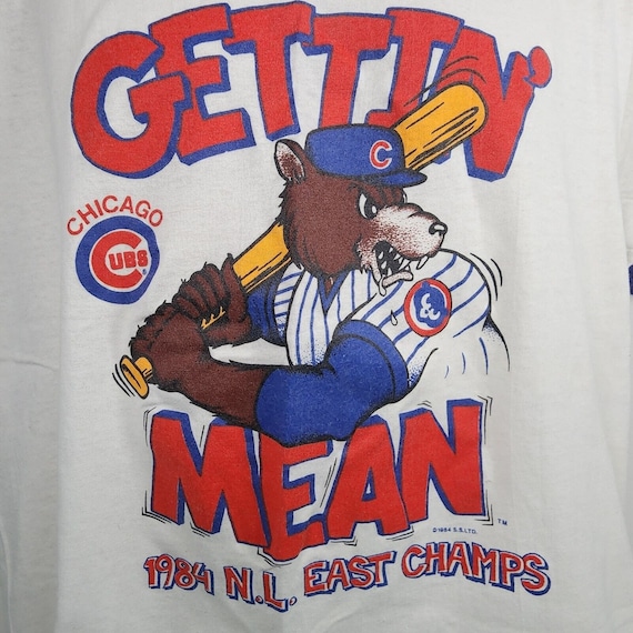 Vintage 1984 Chicago Cubs Ringer T Shirt Gettin' … - image 3