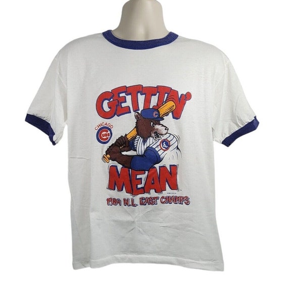 Vintage 1984 Chicago Cubs Ringer T Shirt Gettin' … - image 1