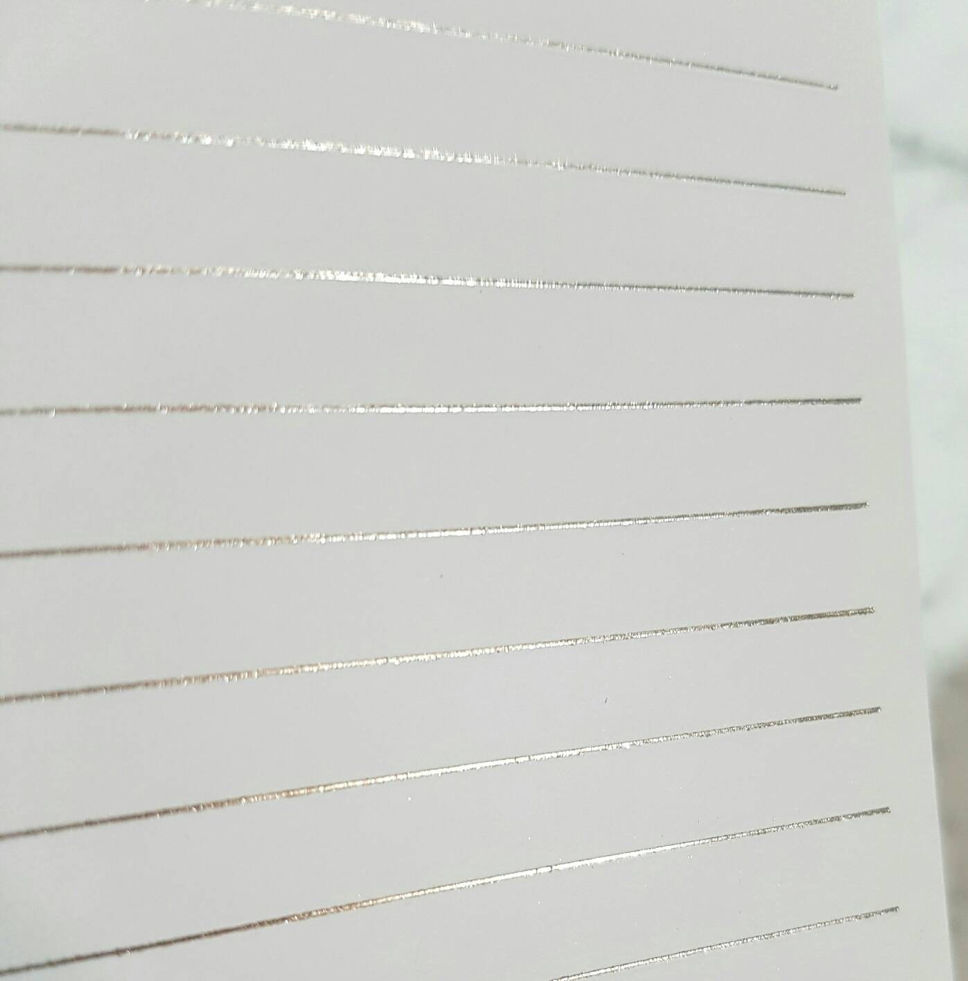 A5 GM Large size SILVER FOIL Notes planner inserts paper Etsy