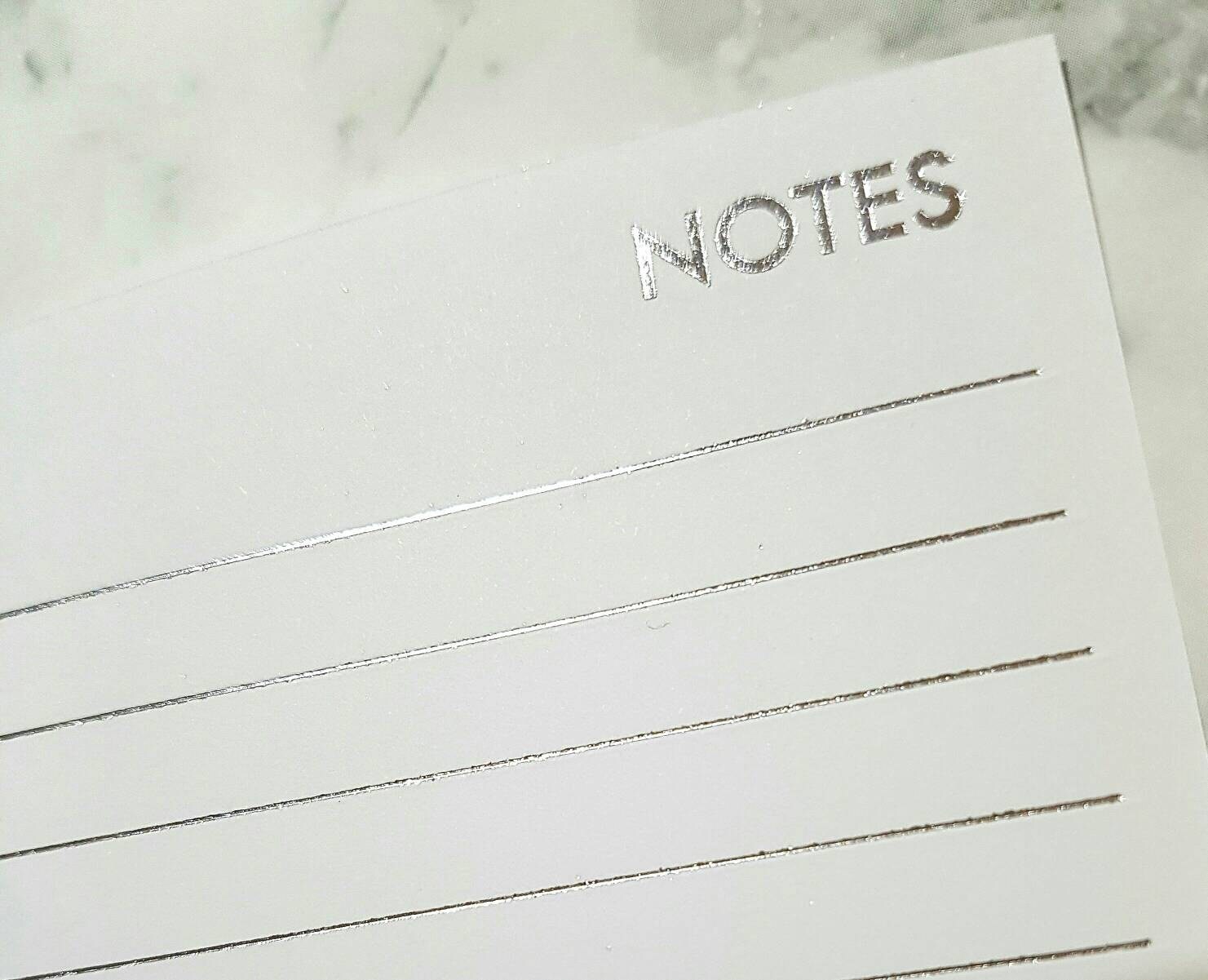 A5 GM Large size SILVER FOIL Notes planner inserts paper | Etsy
