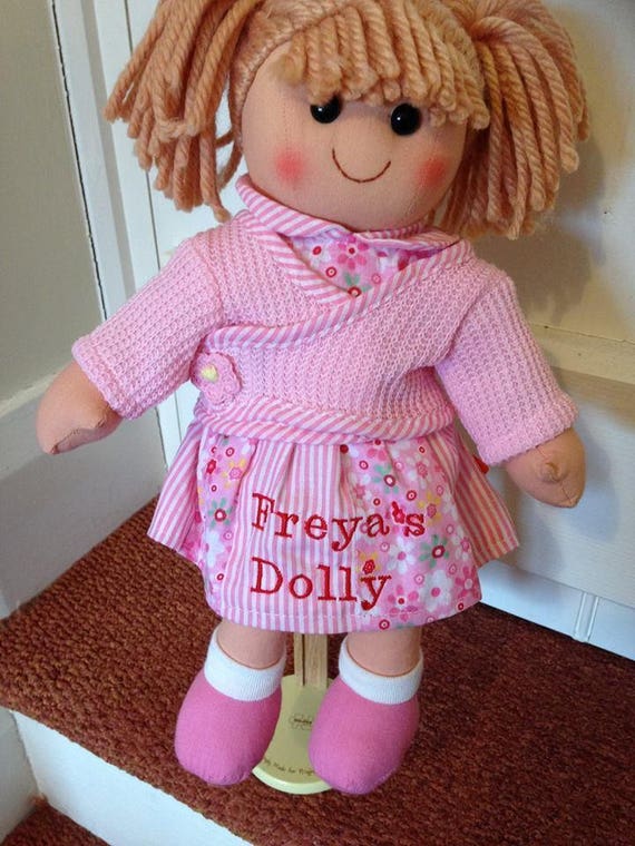 Personalised Rag Doll Posy Christening New Baby Flower Girl Gift Ragdoll 