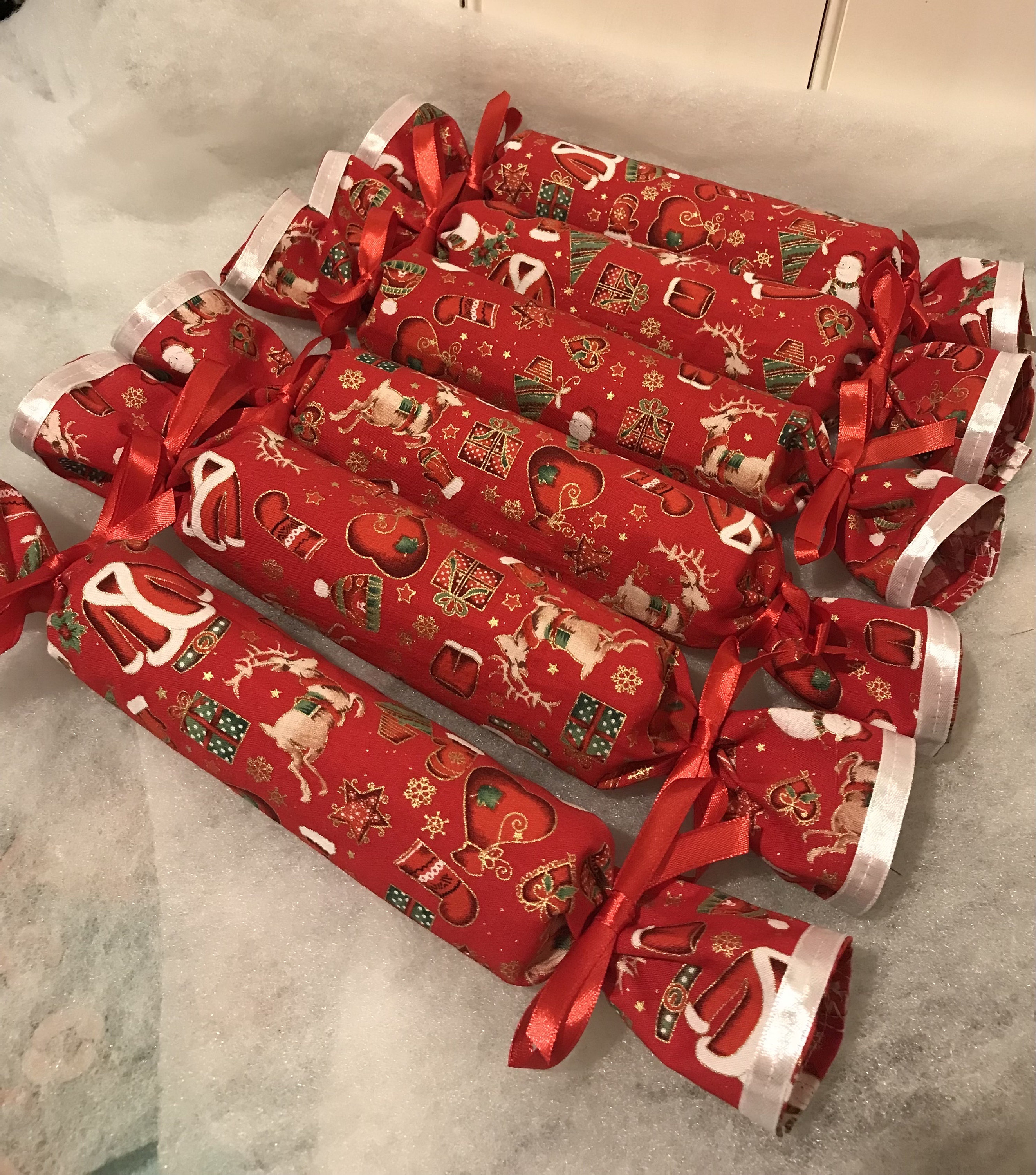 Reusable Fabric Christmas Crackers With Snaps - Fill Your Own Crackers ...