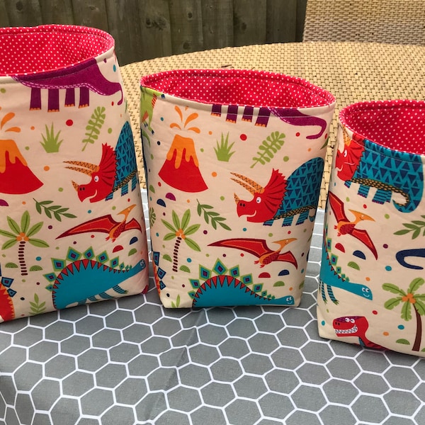 Dinosaur Storage Fabric Boxes/Toy Storage Pods/Children's Bedroom Storage/Baskets