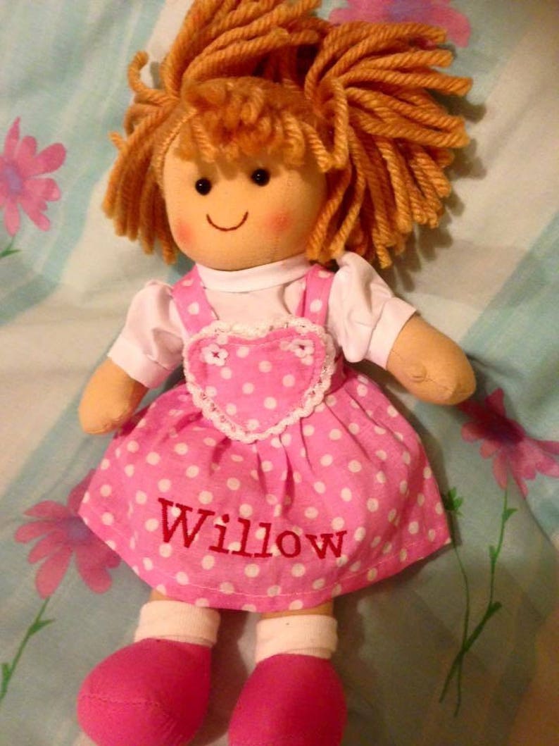 Rag Doll Ruby Personalised Any Name Christening New Baby Etsy