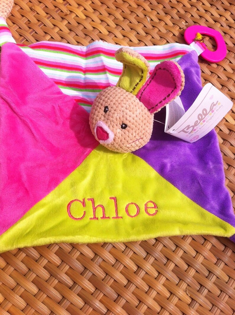 personalised baby girl comforter