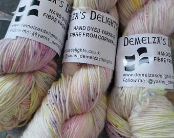 Hand dyed sock yarn 100g . Tegan