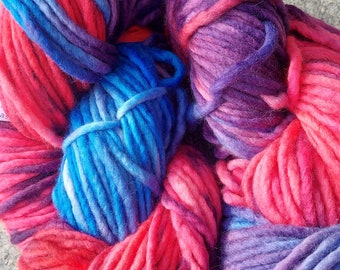 Handdyed Super Chunky/Bulky yarn . Caden 200g/ 130m