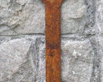 Flat Metal Rusty Letter I / Metal / Letter / Garden / Industrial / Vintage / Rustic / Floral / Gift / Wedding / Home / 25cm