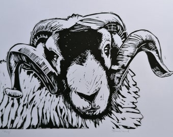 Roy - Original Lino Print