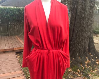 1970s Vintage Red Dress , Kathy 'J'