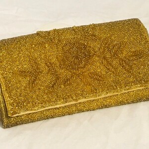 Gold Beaded Clutch image 1