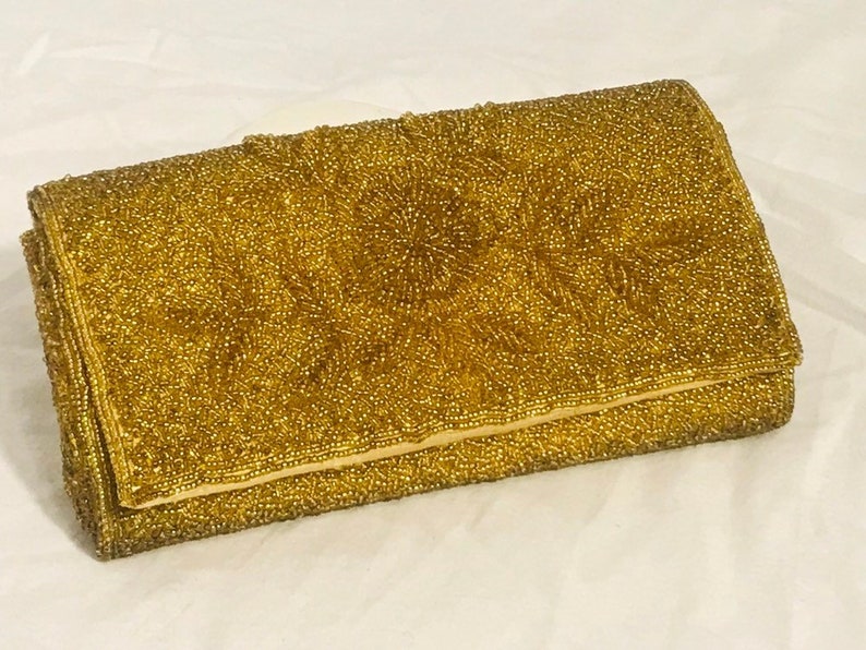 Gold Beaded Clutch image 1