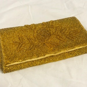 Gold Beaded Clutch image 7