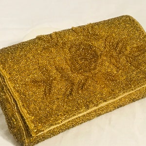 Gold Beaded Clutch image 5