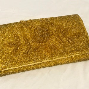 Gold Beaded Clutch image 9