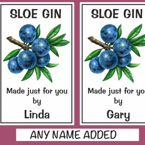 Labels for Sloe Gin - Etsy UK