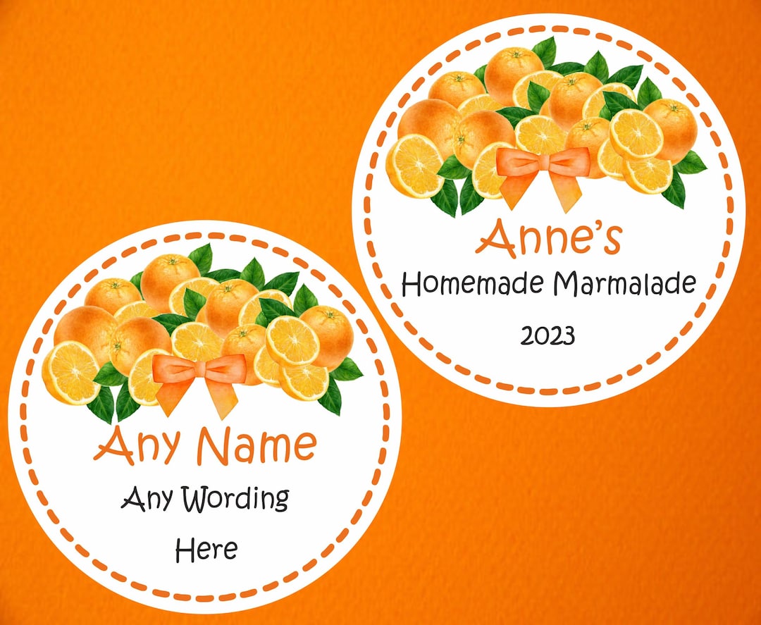 Personalised Kitchen Baking Labels, Any Name, Ideal for Jam, Cakes