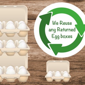 84 Please return Egg Box Stickers/Labels