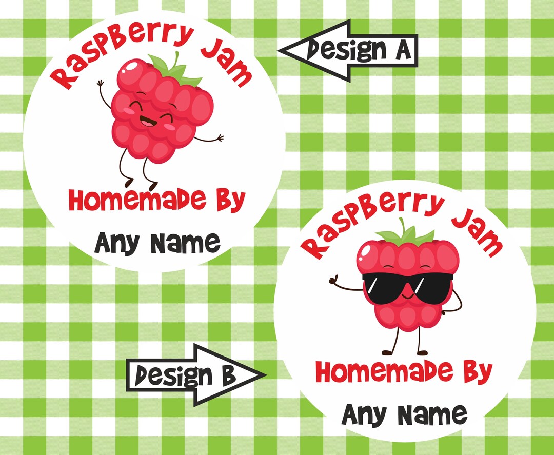 39 Personalised Raspberry Jam Jar Labels Stickers Ideal for - Etsy