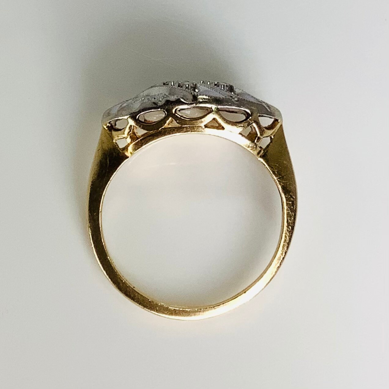 Mid-century 14K Gold & Diamonds Cluster Almond-shaped Swirl - Etsy