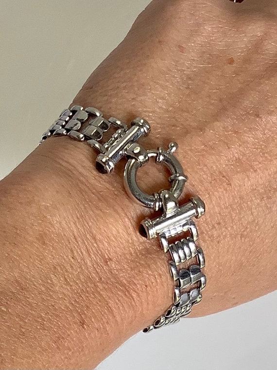 Panther Amazing Vintage Southwest Sterling Silver Bracelet Panther Amazing Vintage Southwest Sterling Silver Bracelet