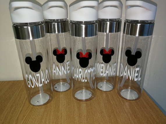 Personalised Vinyl Stickers for Water Bottles Disney Inspired 