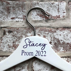 Prom Hanger Decal, 1x Name & Date, Personalised decal, hanger decal, vinyl sticker