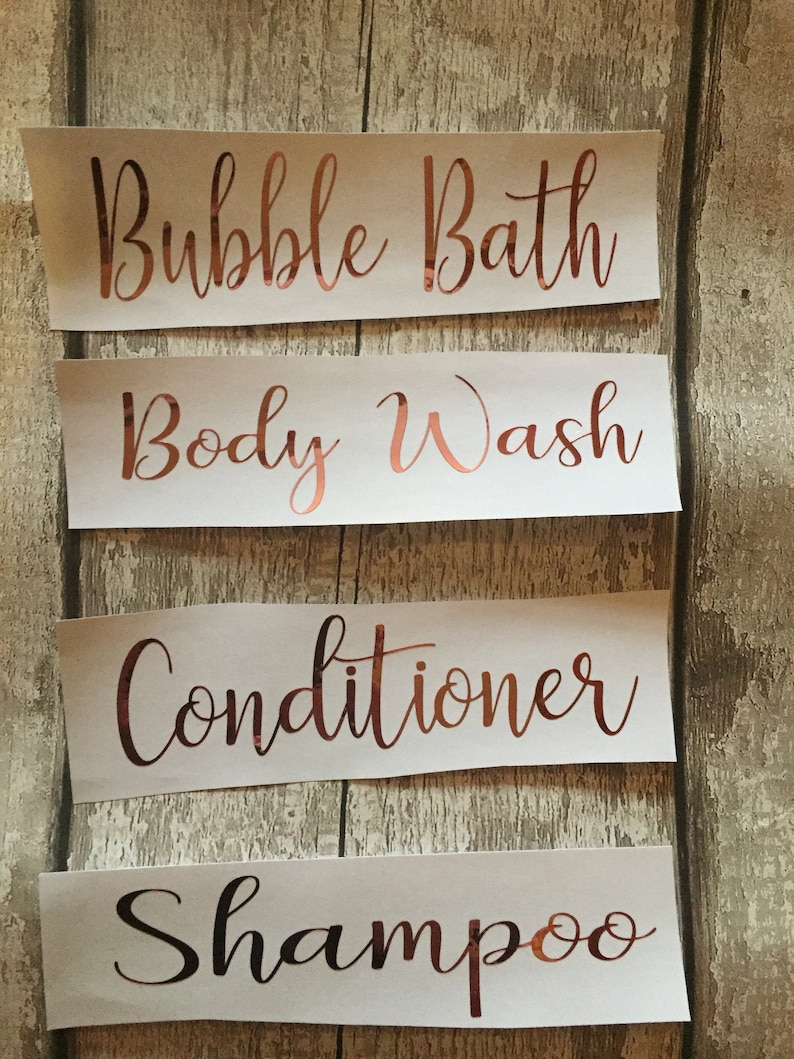Bathroom Bottle Decals Vinyl Stickers Labels Home Etsy UK