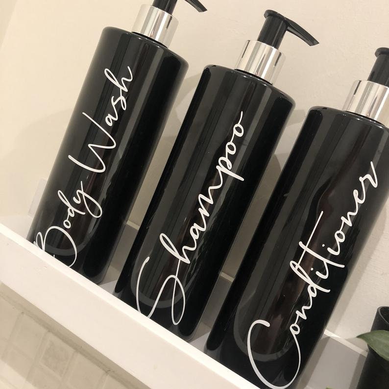 Bathroom Bottle Decals Vinyl Stickers Labels Home Etsy UK