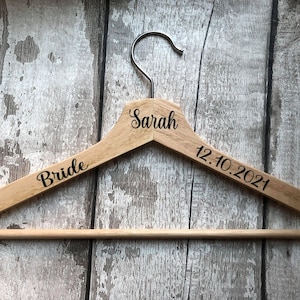 Wedding Hanger Decal, 1x Name/Date/Role, Personalised decal, Bride hanger decal, Bridal Party hanger decals, Groomsmen hanger decals