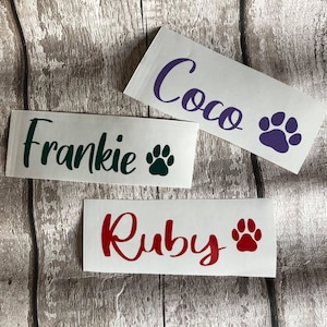 Personalised Vinyl Stickers for Pet Bowls/Treat Containers/ Pet Name Label /Dog Bowl/Cat Bowl/Cat Label /Dog Labe