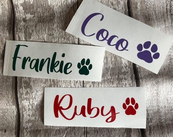 Personalised Vinyl Stickers for Pet Bowls/Treat Containers/ Pet Name Label /Dog Bowl/Cat Bowl/Cat Label /Dog Labe