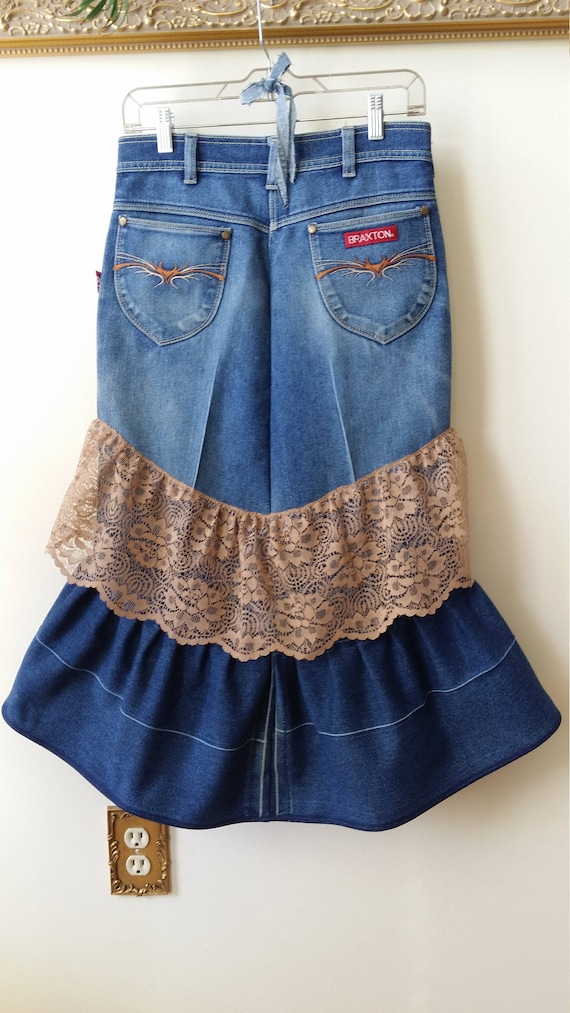 スカート LAYERED REMAKE DENIM SKIRT 24size スカート LAYERED REMAKE DENIM SKIRT 24size Distressed