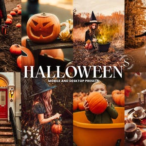 Halloween Lightroom-presets, warme herfstfotofilters (mobiel en desktop)