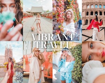 15 paramètres prédéfinis Lightroom VIBRANT TRAVEL : filtres Instagram pêche (mobiles et ordinateurs de bureau)
