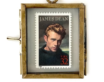 James Dean Briefmarken, Hollywood Legenden, Rebell ohne Grund, Film Gastgeschenke, Miniatur Bilderrahmen, US Briefmarken, Geschenke unter 15