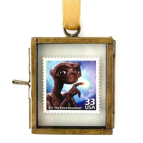 E.T. Außerirdische gerahmte Briefmarke - ET Phone Home - Geschenke unter 15 - Nostalgische Geschenke für Erwachsene