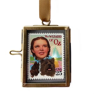 Zauberer von Oz Geschenk - Zauberer von Oz - Judy Garland - Zauberer von Oz Kunst - Vintage Ornamente - Vintage gerahmte Kunst - Miniaturrahmen - Toto