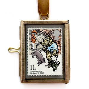 Winnie the Pooh Collectable Vintage Postage Stamp Keepsake Gift For Women - Classic Winnie the Pooh for Nursery - Unusual Christening Gifts