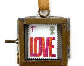 Kleine liefdescadeaus, liefdesmunten voor hem haar, ik hou van je aandenken miniatuur frame