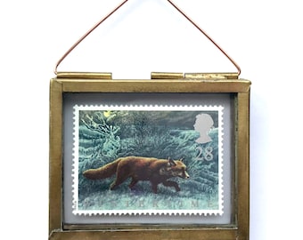 Fox in Snow - Miniature Fox Art - Fox Wall Hanging Decoration - Fox Gifts For Women - British Wildlife - Letterbox Gift - Woodland Fox Decor