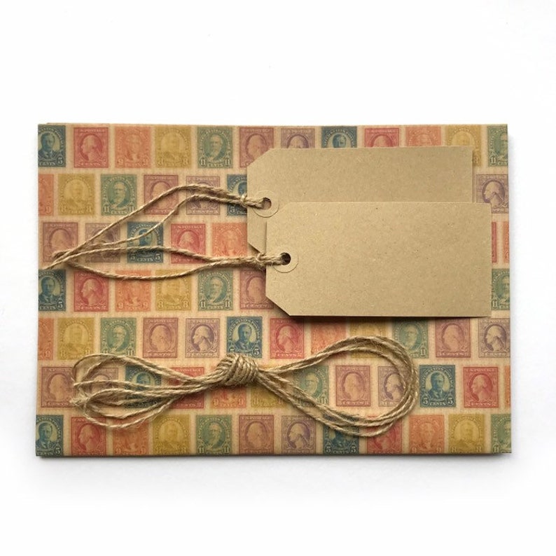 Vintage Gift Wrapping Paper Postage Stamp Gift Wrap Sheet Etsy UK