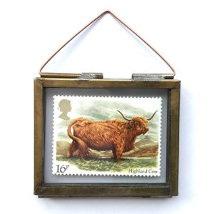 Highland Cow Gifts - Cow Miniature - Highland Cattle Art - Highland Cow Decoration - Farmhouse Rustic Wall Decor - Vintage Cow Art - Farming